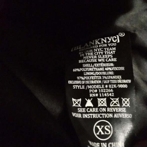 BlankNYC Black Vegan Leather Floral Studded Spiked Moto Jacket - Picture 10 of 10